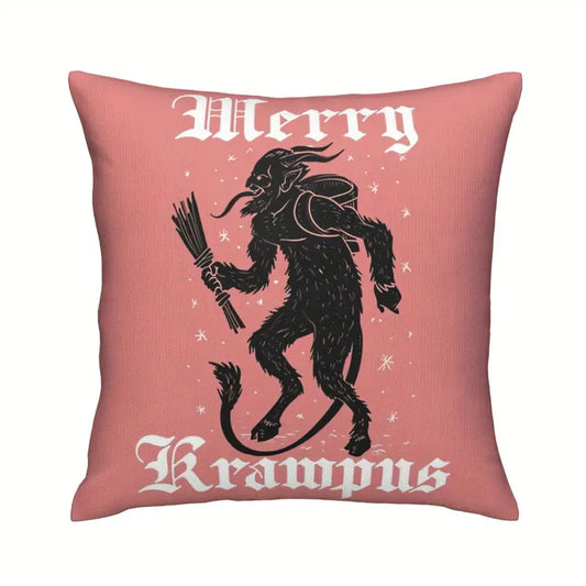 "Merry Krampus" Double Sided Cushion Cover