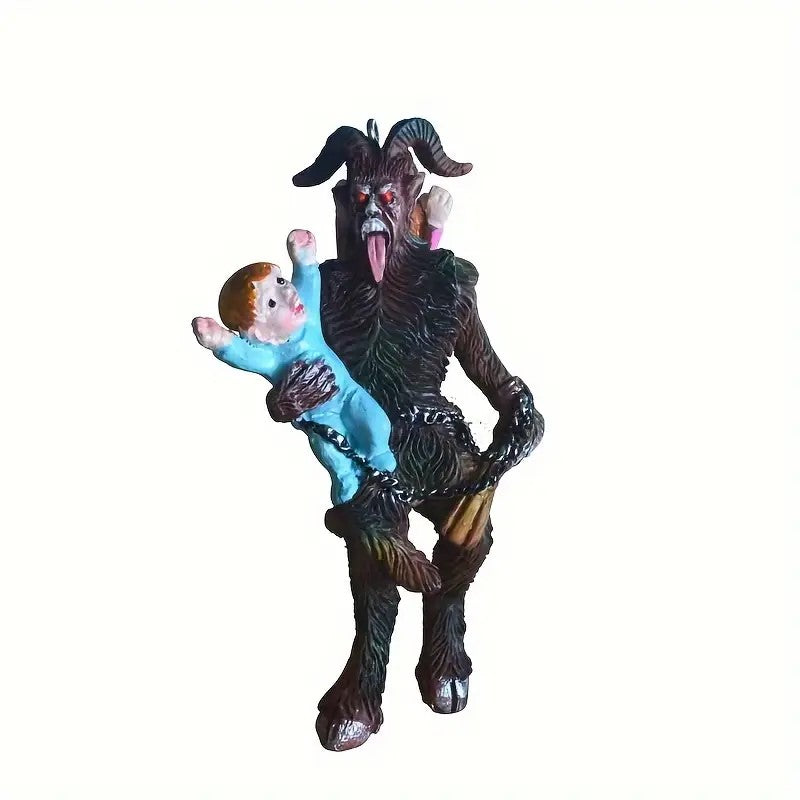 Krampus Snatching Children Hanging Ornament